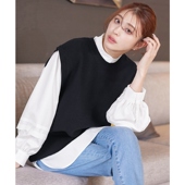 Tiaclasse 2way可手洗时尚 日杂气质针织背心马甲女慵懒适宜ONWARD