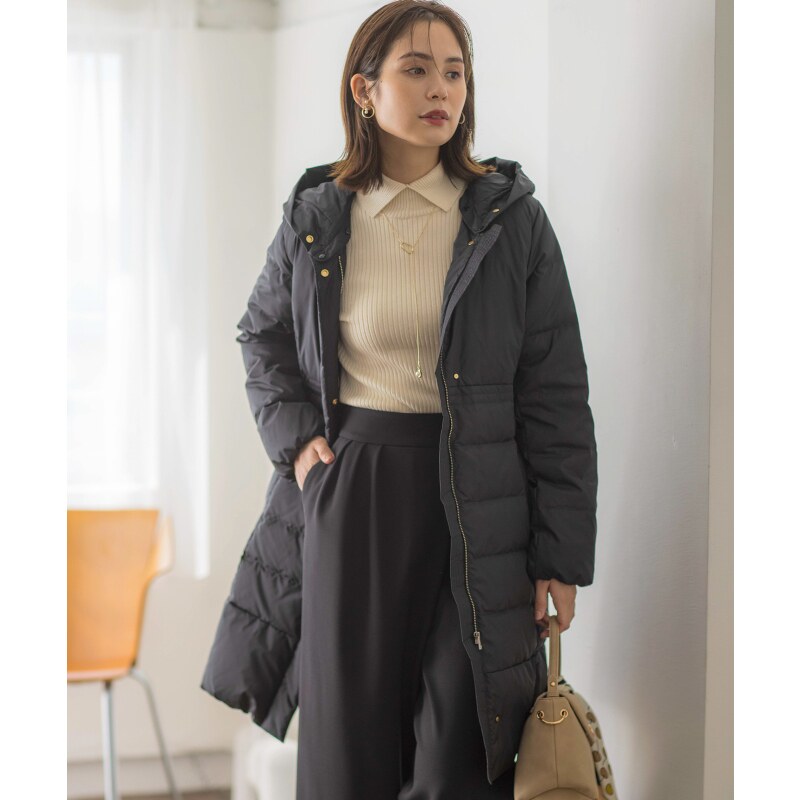 组曲可洗轻薄塔夫绸适宜气质长款羽绒服外套女ONWARD
