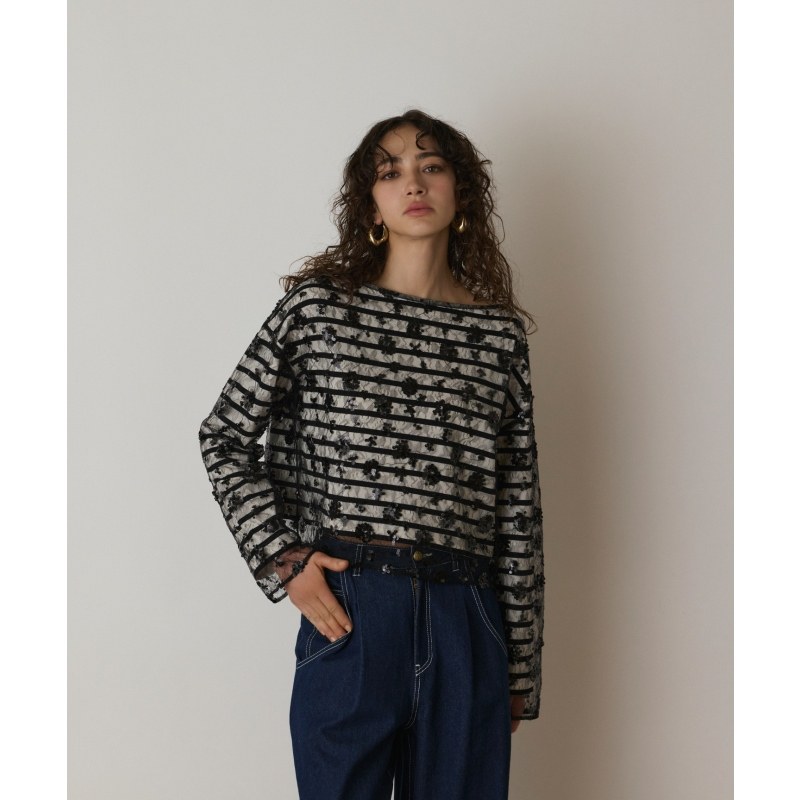 GRACE CONTINENTAL时尚潮流气质巴斯克条纹上衣女ONWARD