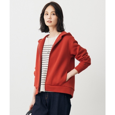 J.PRESS简约气质适宜可水洗瓦楞纹针织面料拉链连帽卫衣女ONWARD