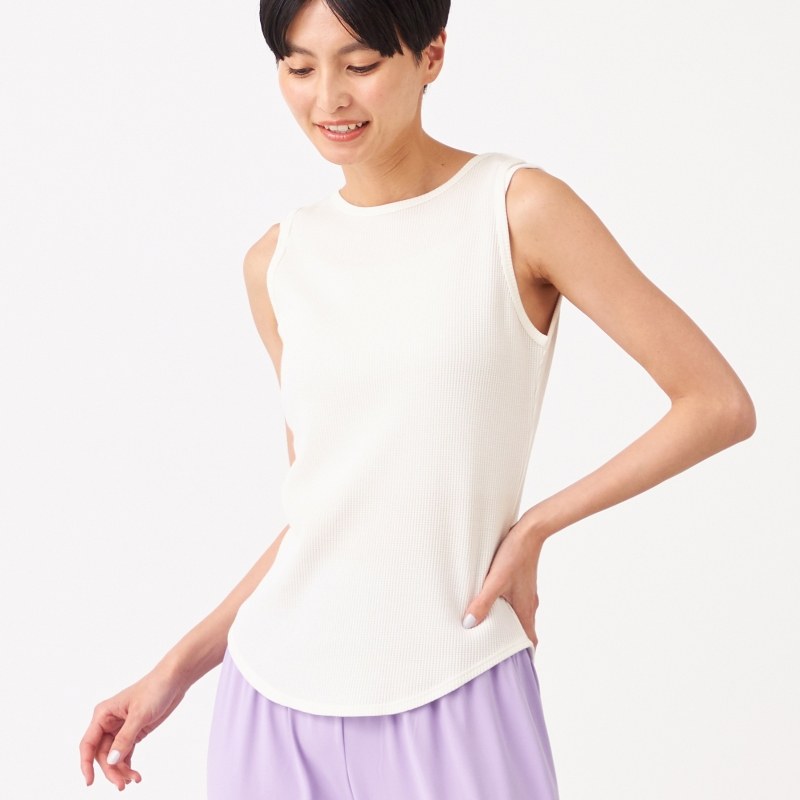 Chacott体服 BALANCE华夫格无袖设计T恤女适宜ONWARD