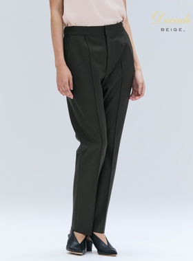 BEIGE可搭配套装CORBY羊毛褶皱背面松紧裤女ONWARD