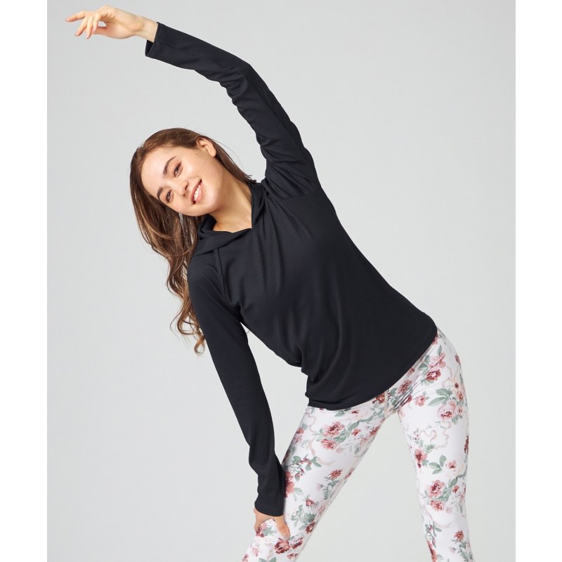 Chacott BALANCE专门芭蕾舞蹈体服修身罗纹连帽T恤女ONWARD