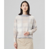 J.PRESS可洗羊毛弹力格子气质适宜针织衫 女ONWARD秋冬新品
