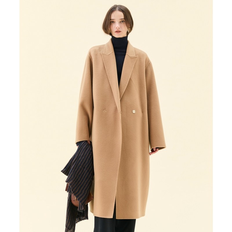 BEIGE,感通勤气质适宜ZION羊毛长款切斯特大衣女ONWARD