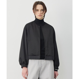 ICB优雅气质适宜两用款 哑光缎面蝴蝶结领短夹克外套女ONWARD