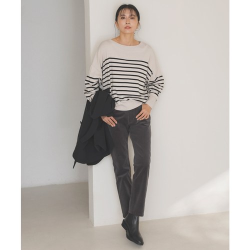 UNFILO弹力设计可洗气质灯芯绒修身裤女ONWARD