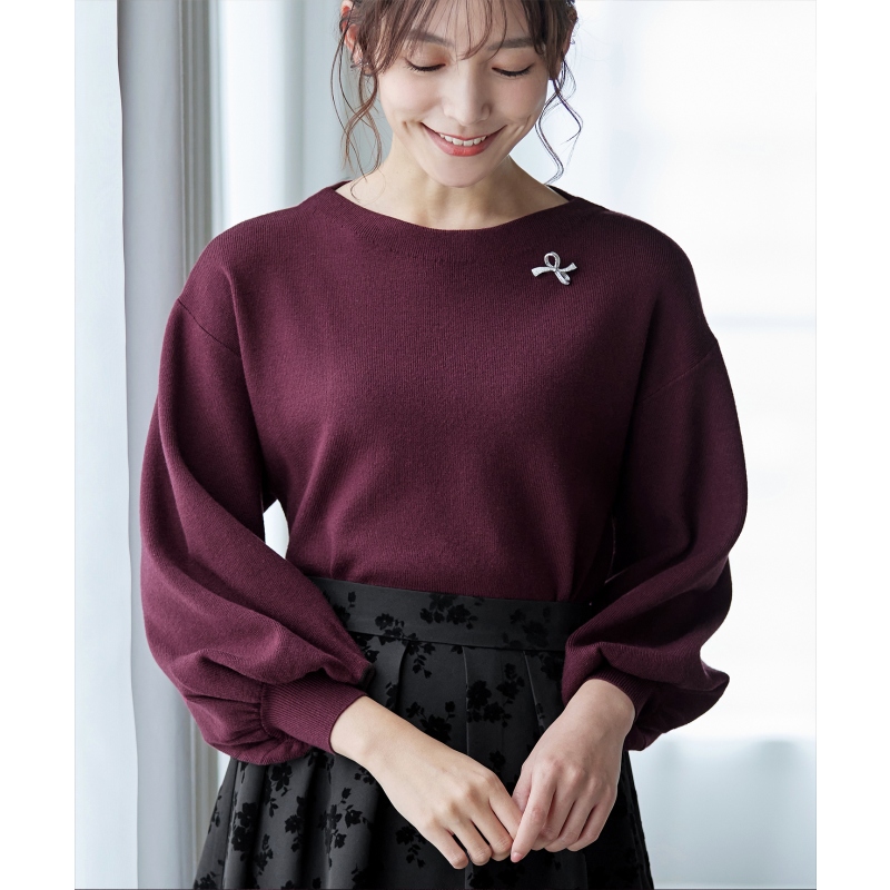 Tiaclasse可洗蓬松泡泡袖针织衫女ONWARD秋冬新品