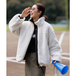 UNFILO×TAION可翻转羊羔绒适宜保暖羽绒服外套女秋冬保暖ONWARD