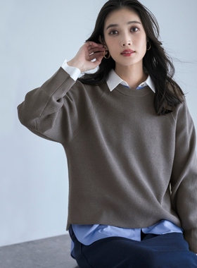 ANY SIS温柔气质简约甜美针织叠穿衬衫两件套毛衣女ONWARD