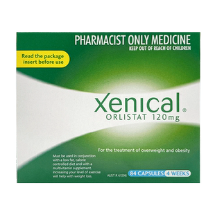 澳洲Xenical赛尼可原研药奥利司他排油丸120mg塑形纤体脂84粒/盒
