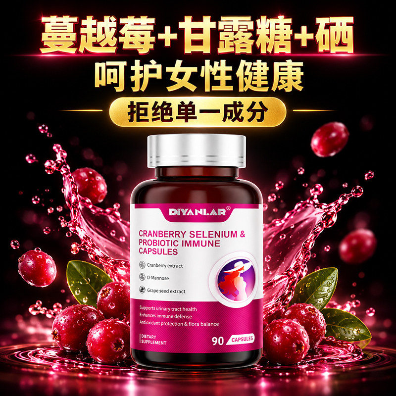 d甘露糖蔓越莓尿路女性益生菌官方旗舰店冻干调理妇科炎泌尿