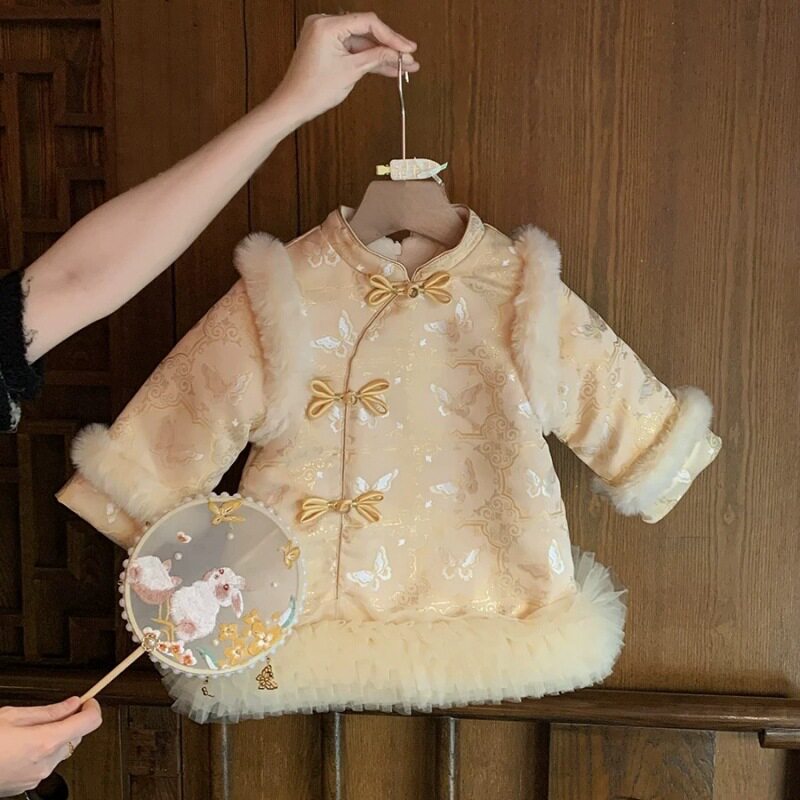 甜小司女童公主裙拜年服2025新款周岁礼服女宝宝洋气新年裙子冬款