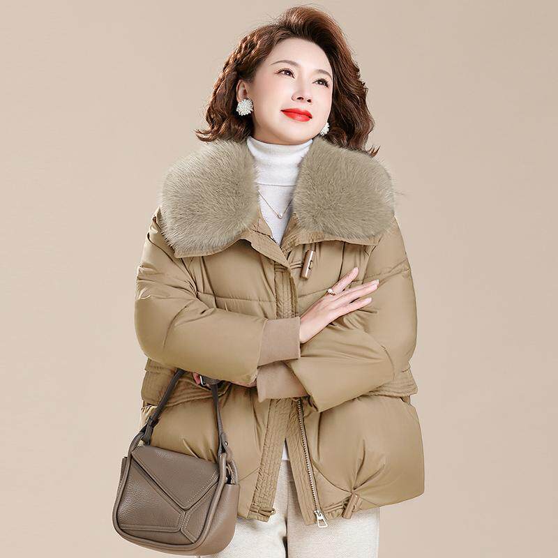 年轻妈妈羽绒棉服时尚洋气2025新款中年女士冬装保暖毛领棉袄外套,女装/女士精品,中老年女装,淘宝优惠券,粉丝福利购,淘宝优惠卷