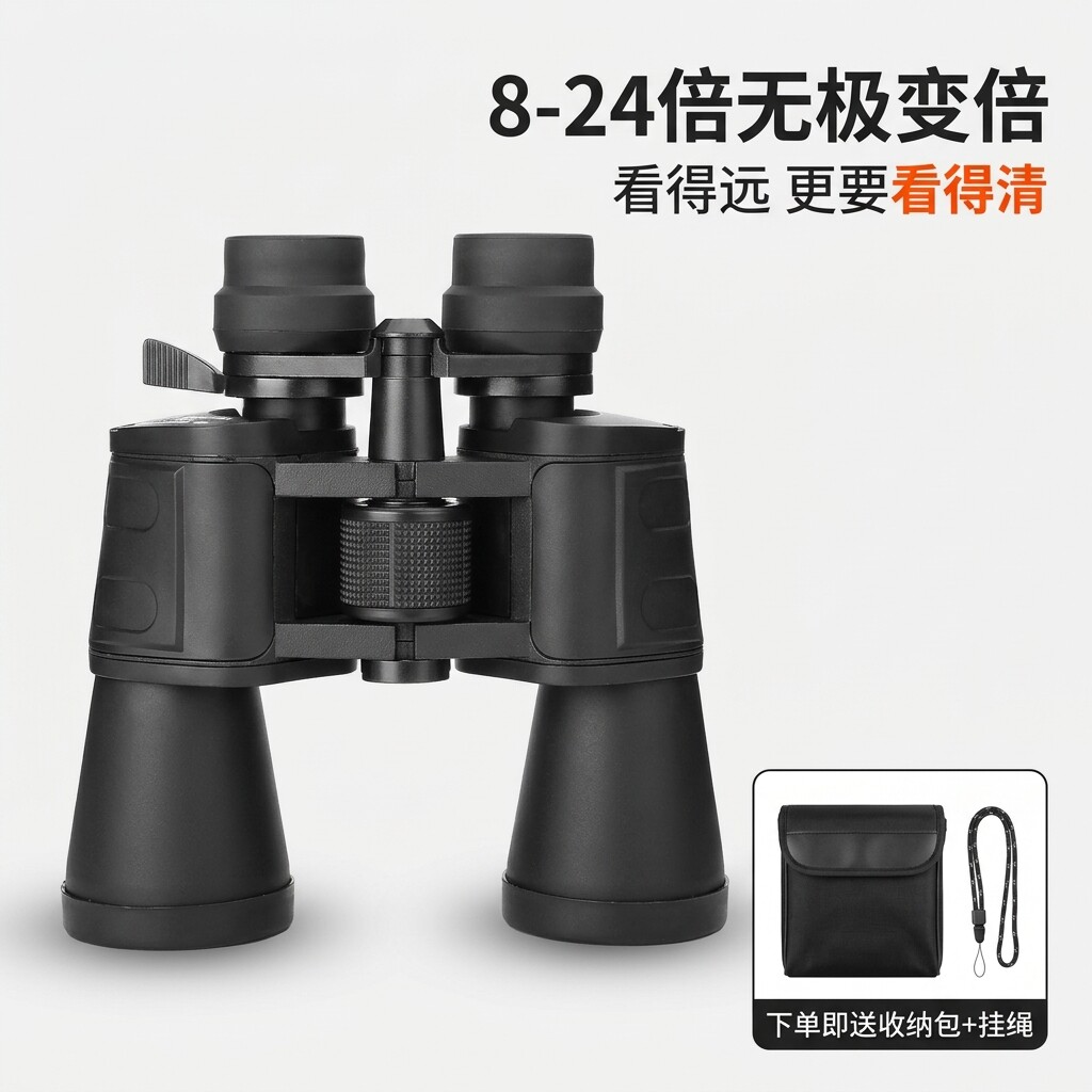 8-24可变倍望远镜专业高清高倍微光夜视可调节倍率双筒望眼镜礼物