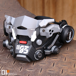 赛博朋克面罩科幻机械机甲机能风半脸防毒面具cos科技感面具道具