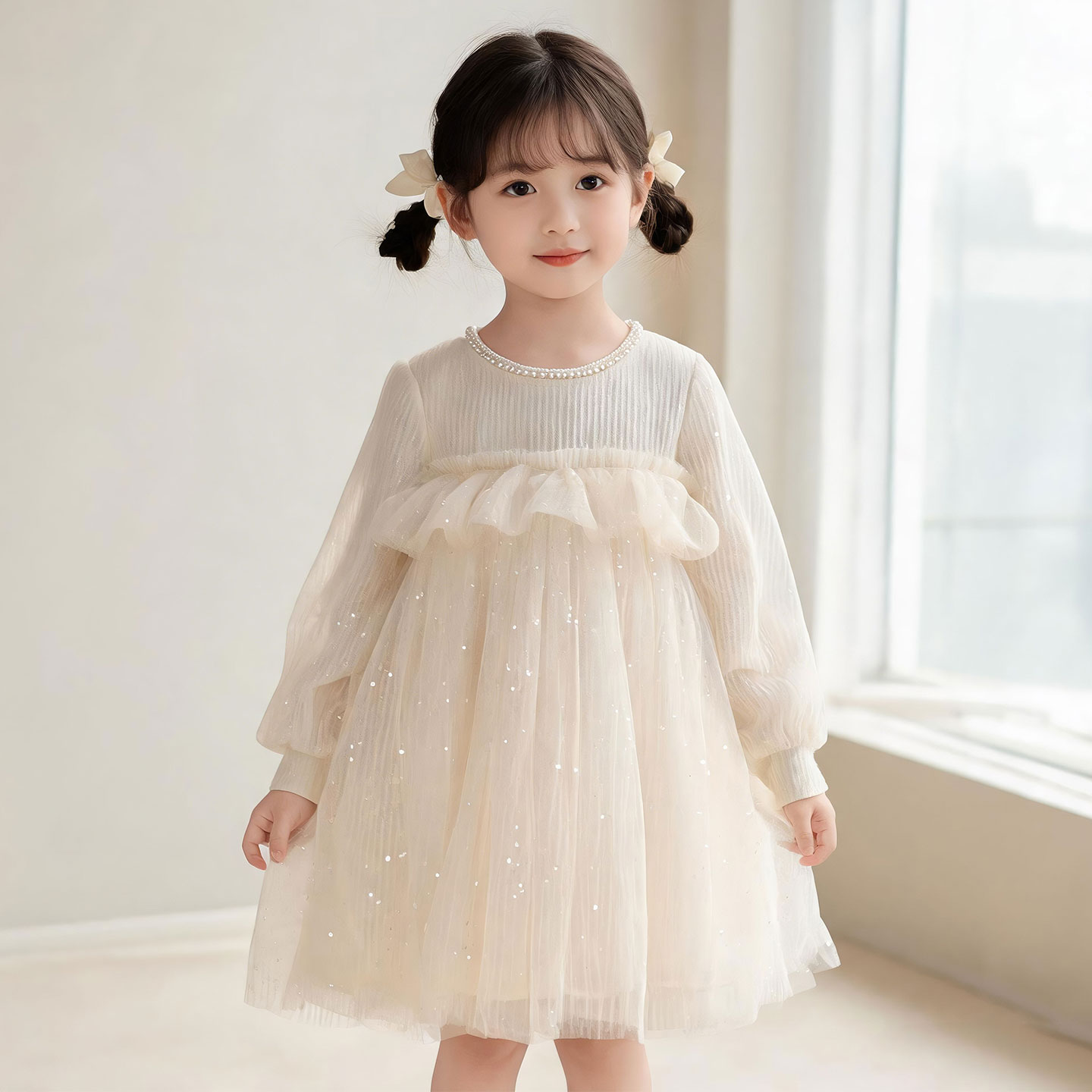 女童礼服秋季儿童生日花童婚礼图片