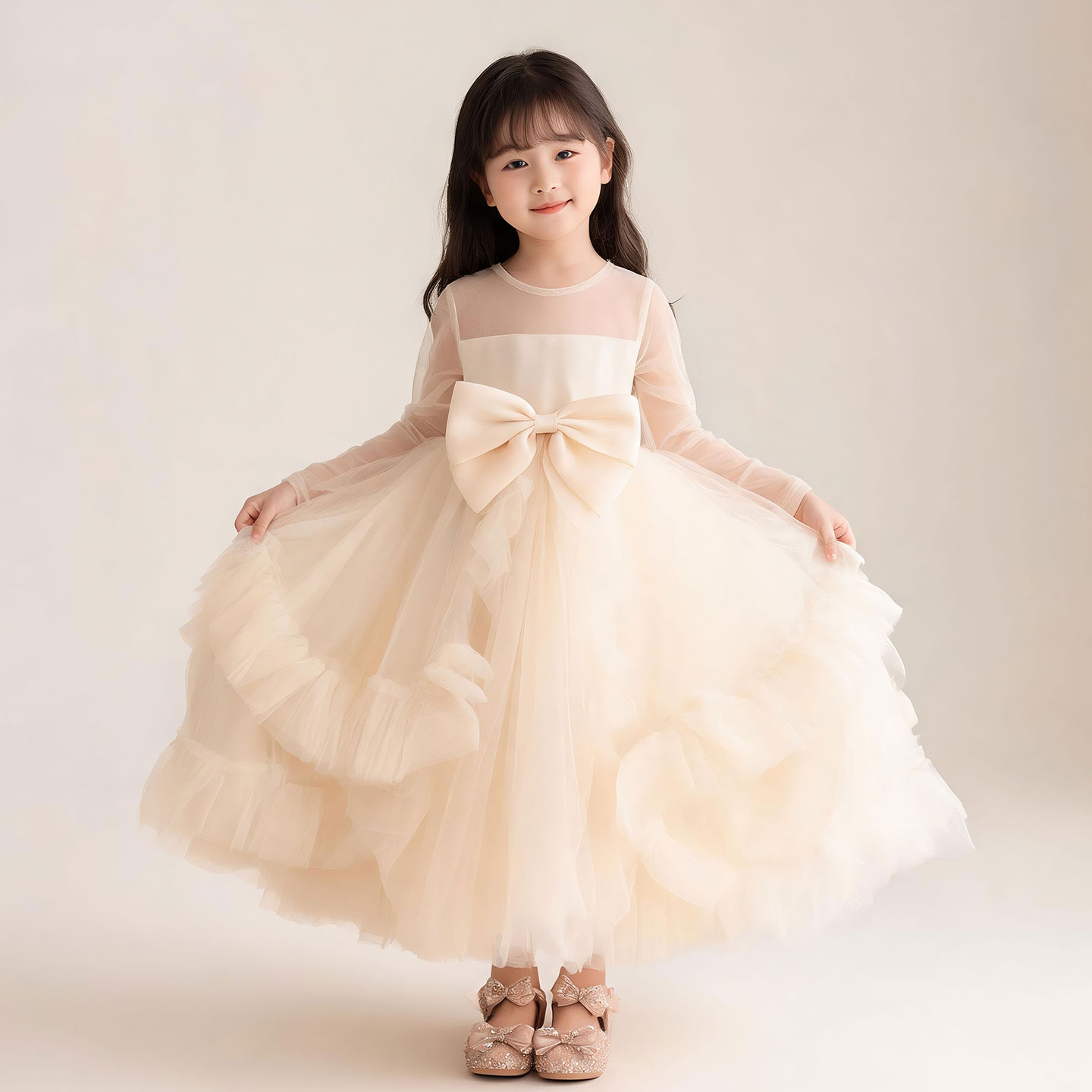 女童轻奢小众高端礼服图片