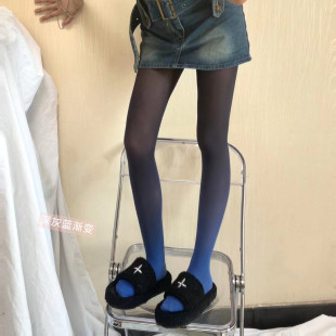 早秋80D天鹅绒连裤 扎染渐变彩色丝袜 女 千禧y2k糖果色个性 炸街