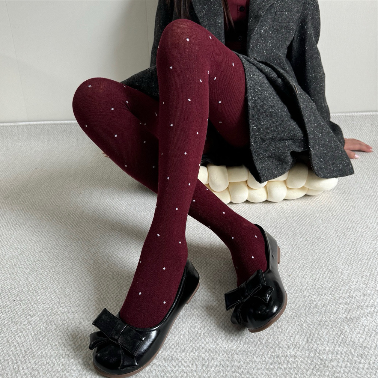 复古赫本圆点提花秋冬棉打底袜安哥拉红色微压显瘦连裤袜外穿五色,女士内衣/男士内衣/家居服,连裤袜/打底袜,淘宝优惠券,粉丝福利购,淘宝优惠卷