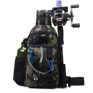 路亚包斜挎钓鱼渔具收纳专用弹弓胸包工具套装谷麦竿包杆包小背包