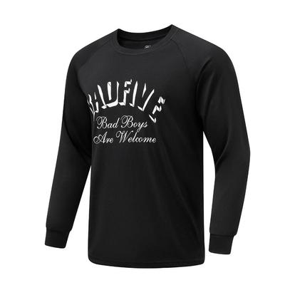 李宁男士反伍BADFIVE2023冬季新款速干凉爽宽松长袖T恤ATLT107LL