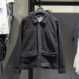 新品 李宁牛仔外套2024夏季 运动潮流系列男子宽松翻领夹克AJDU155