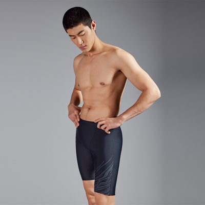 李宁运动男子休闲平口五分泳裤特殊产品不予退换货ASLT091