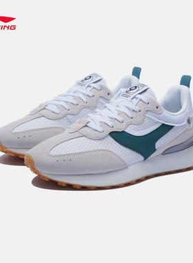 李宁休闲鞋男鞋2023春新款方圆Classic经典休闲低帮运动鞋AGCT047