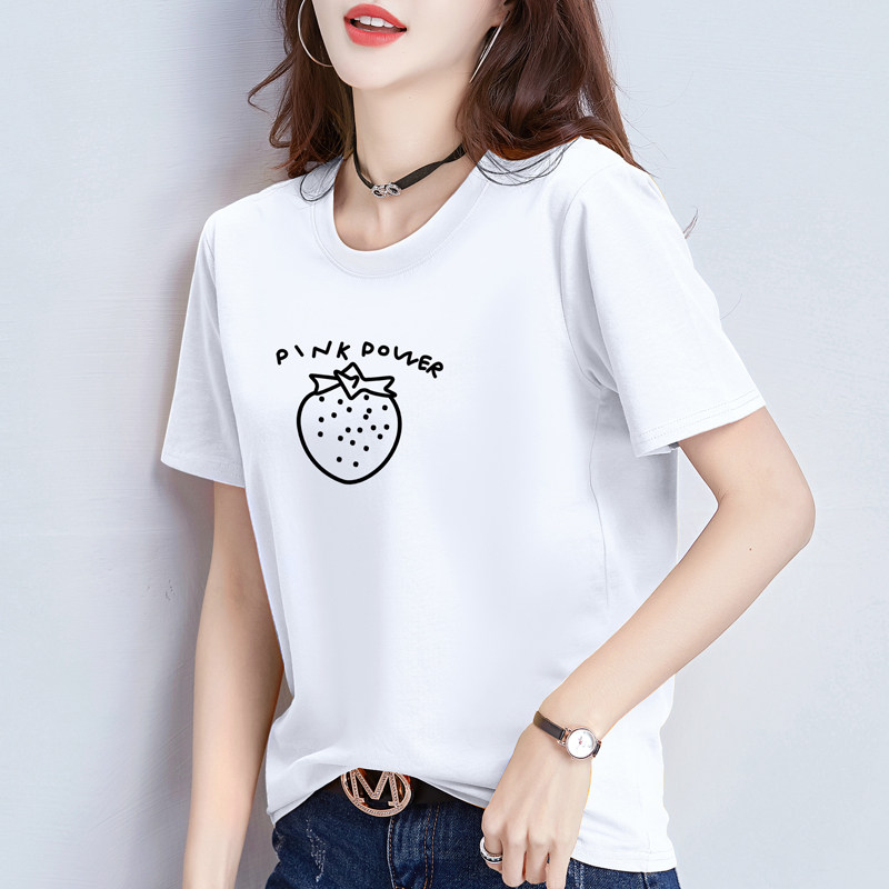 夏季白色短袖t恤女2025年新款宽松半袖上衣洋气时尚ins潮洋气体桖