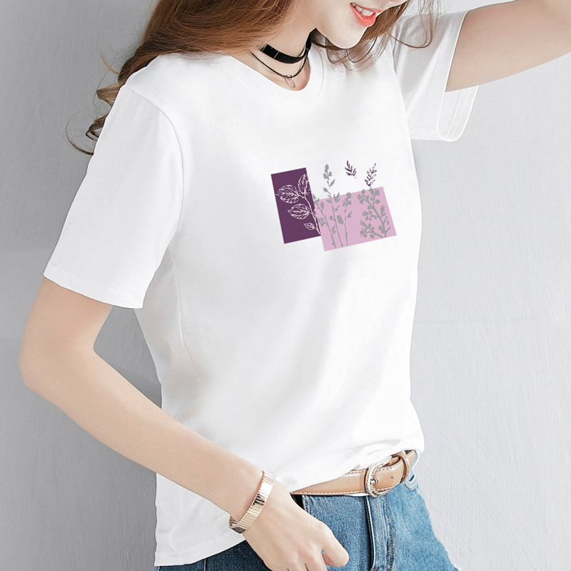 纯棉白色t恤女短袖夏装2025年新款女装体恤宽松半袖内搭上衣ins潮