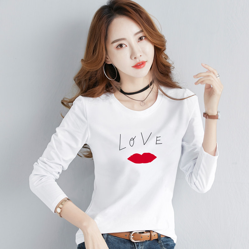 纯棉t恤女长袖修身2025新款春装韩版百搭内搭白色秋季上衣打底衫