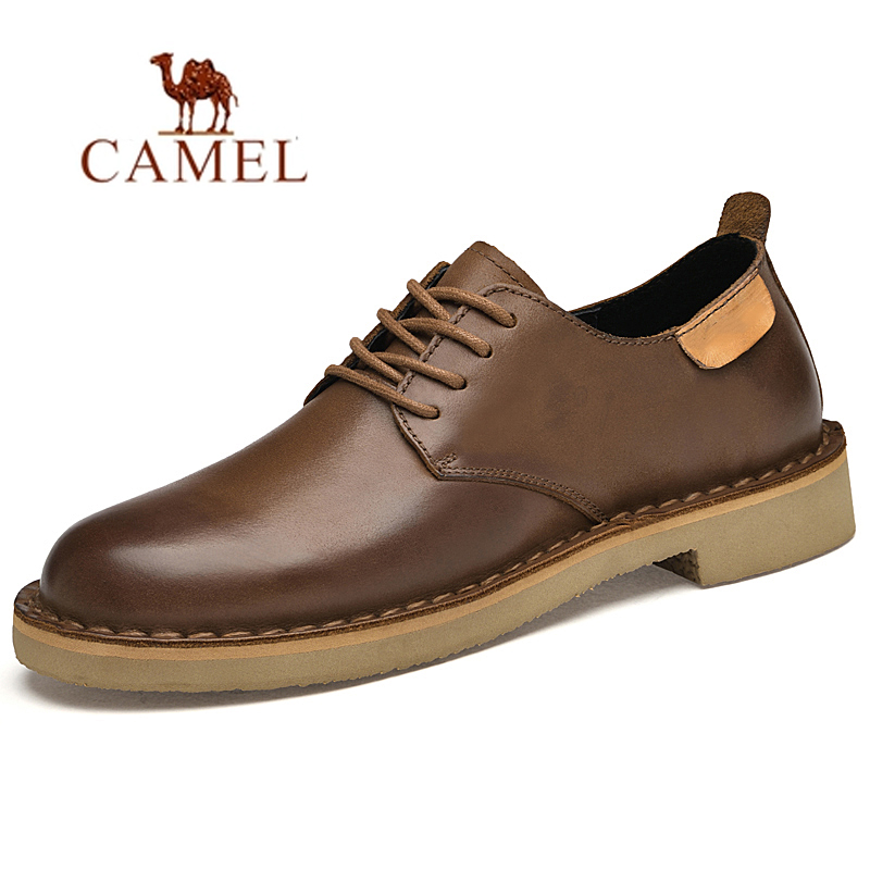 骆驼2025新款真皮商务皮鞋