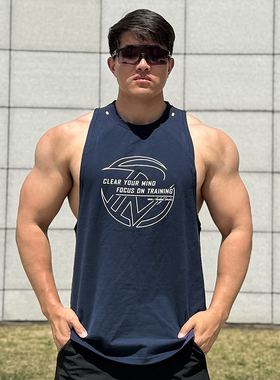 ORGN铠甲背心男子运动服美式健身衣训练大码无袖棉氨潮牌宽松坎肩