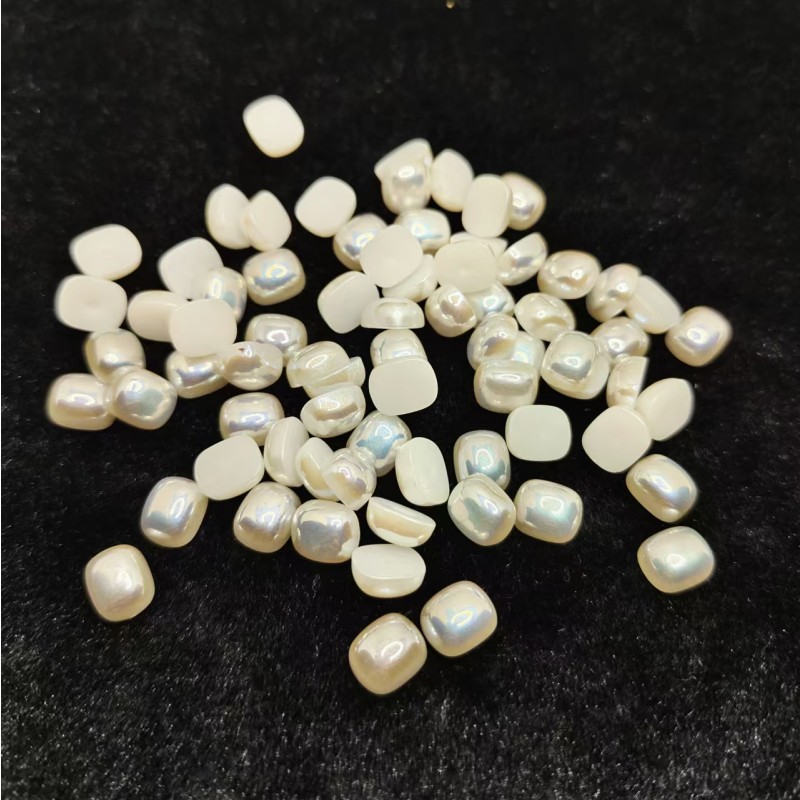 人鱼姬小方块约7*9mm塑料仿珍珠
