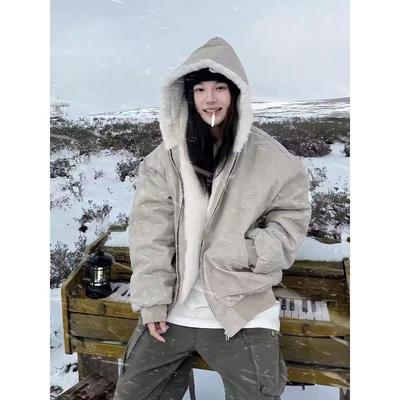 美式座山雕cleanfit飞行夹克男女哈灵顿短款毛领巴恩风工装外套潮