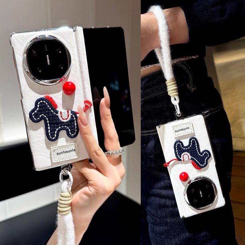 马年适用华为matex6手机壳新款折叠屏matax7中轴保护MateX5典藏版套metex3创意皮纹防摔x5带手链挂绳时尚女款,3C数码配件,手机保护套/壳,淘宝优惠券,粉丝福利购,淘宝优惠卷