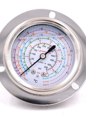 罗森博格ROTHENBERGER高压力表嵌入式轴向硅油R22-R134-R404-R407