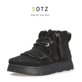 丑萌鞋 高帮短靴羊毛冬 小众丑鞋 女sOTZ厚底宽楦鞋 加绒加棉2025新款