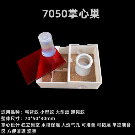7050掌心巢蚂蚁新后巢介质保湿平面蚁巢蚂蚁工坊