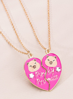 二人闺蜜可爱动物项链磁吸吊坠