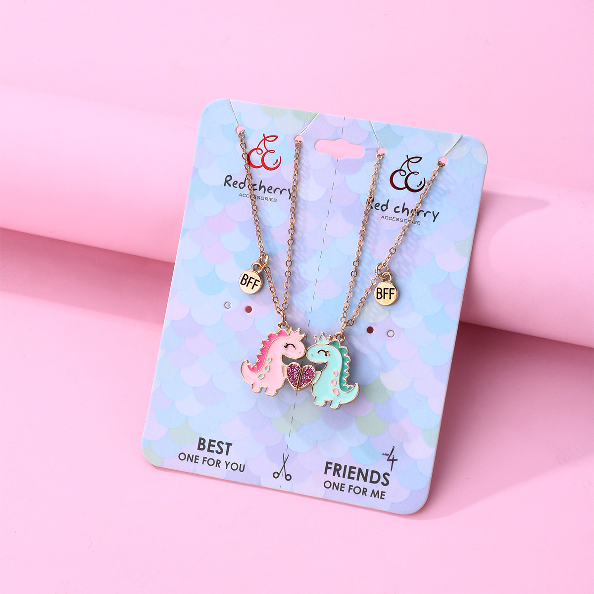 十字链二人款闺蜜项链拼接吊坠