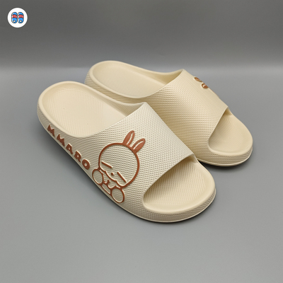 女款卡通兔子图案厚底一字拖春夏外穿防臭居家防滑软底舒适凉拖鞋