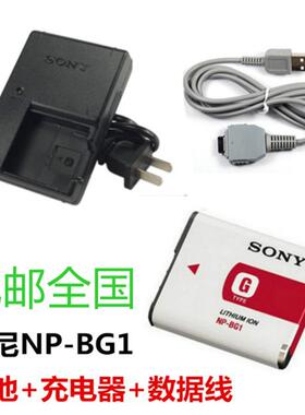索尼DSC-WX1 W50 H3 H7 H9 H10 H50相机NP-BG1电池+充电器+数据线