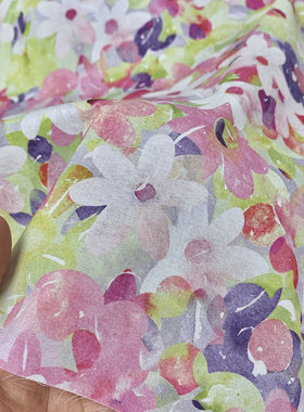 【C-3743】印花布料 纯棉材质 薄款 服装缝纫面料 宽度142厘米