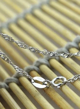 项链银饰银项链水波链925银饰502010绞丝精品925银时尚