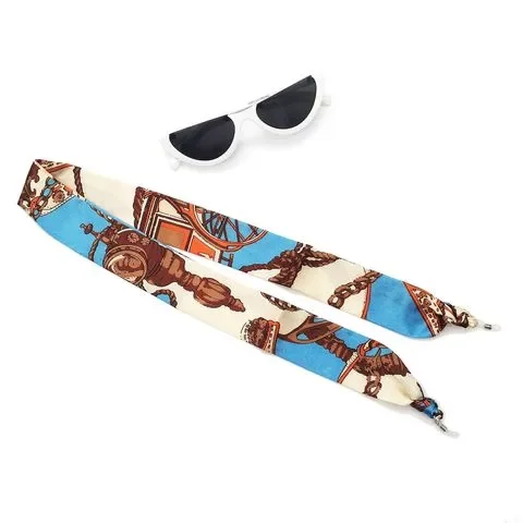 眼镜链老花丝带眼镜绳防滑丝巾挂脖直销防丢链亚马逊欧美潮流