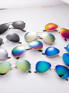 太阳镜男士彩膜3026墨镜UV400欧美新款通用女士大框2023蛤蟆飞行