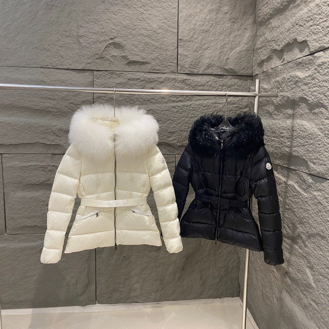 2025新款羽绒服新款女士保暖中长款连帽修身显瘦腰带款羽绒服boed