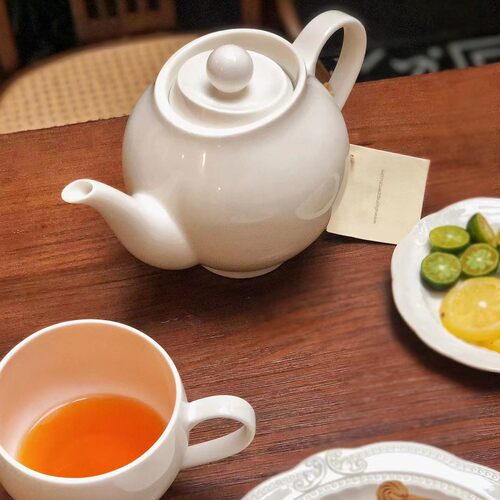 最后50套月光白瓷壶杯滤网套装